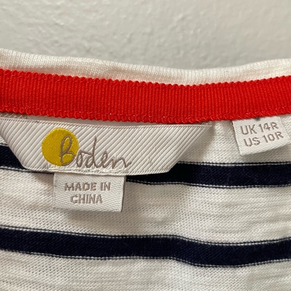 Boden Paulina Jersey Dress Red Pop Colorblock 10R - Picture 5 of 7